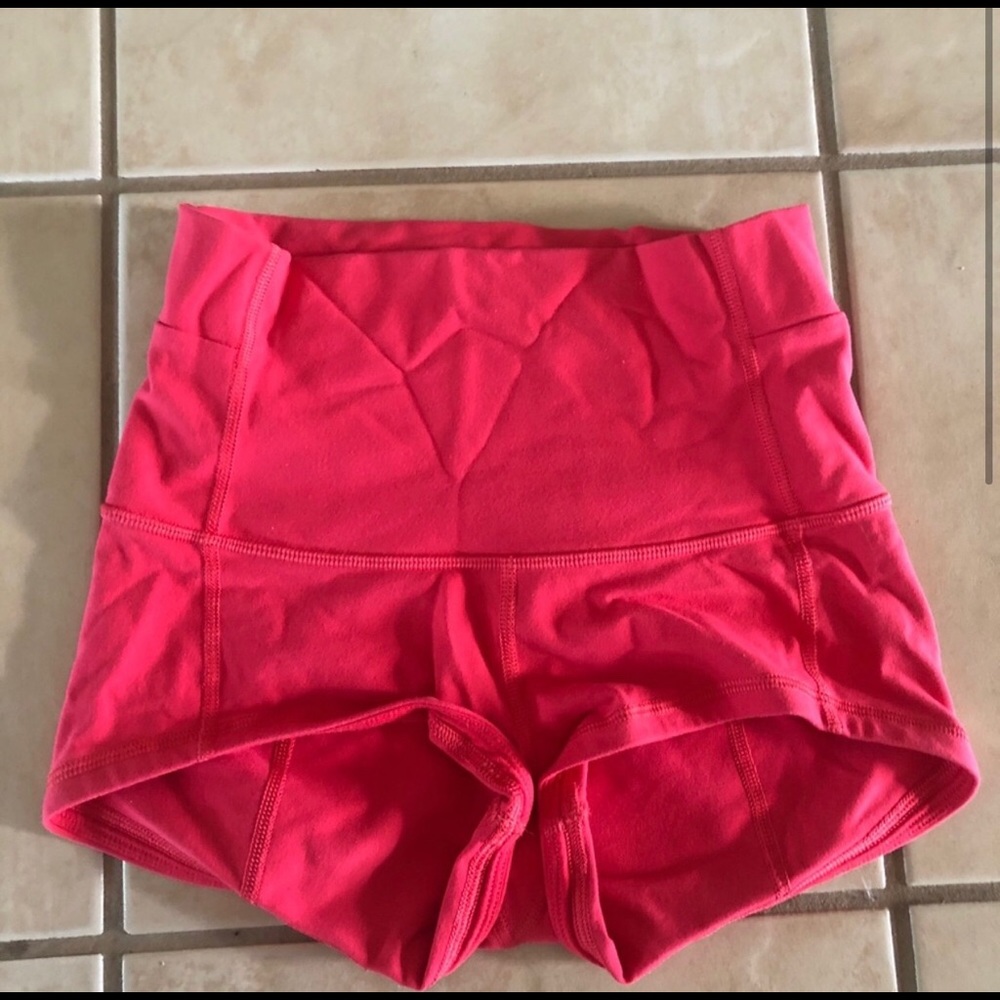 LULULEMON PINK SHORTS SIZE 4